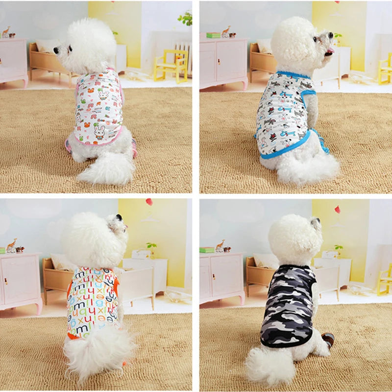 Pet Dog Clothes For Dog Cat Vest T Shirts Pet Costume Cotton Clothes For Small Dogs Chihuahua Cool Puppy's kitten's Clothes 25