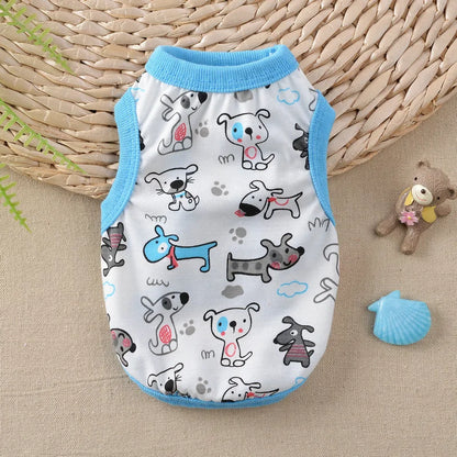 Pet Dog Clothes For Dog Cat Vest T Shirts Pet Costume Cotton Clothes For Small Dogs Chihuahua Cool Puppy's kitten's Clothes 25