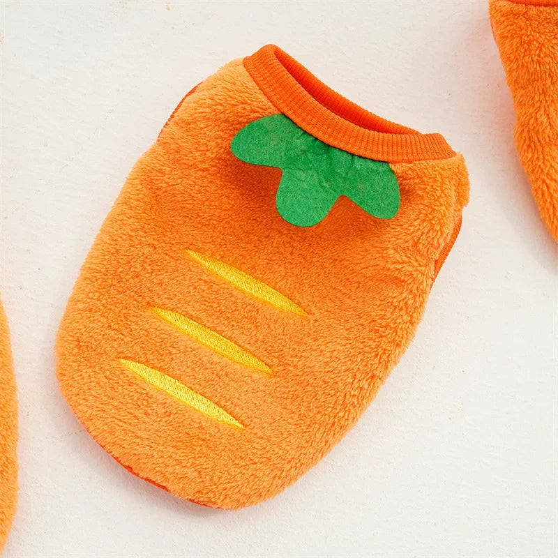 Pet Clothes Puppy Clothes Cartoon Flannel Warm Clothes Dog Cat Teddy Vest Jackets Pet Supplies Dog Costume