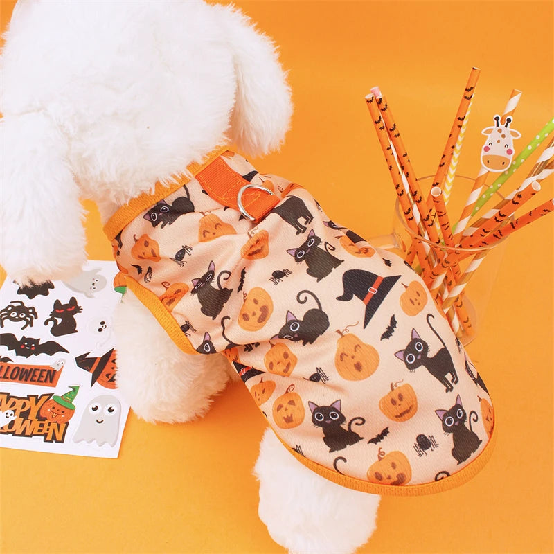 Pet Dog Clothes for Dog Pet Costume Clothes For Small Dogs Cat Vest T Shirts Chihuahua Cool Puppy Clothing For Kitty Halloween