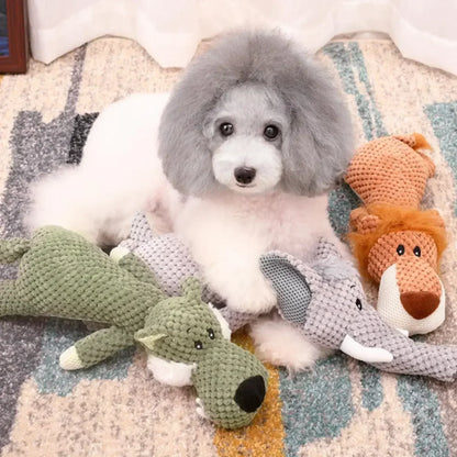 Pet Dog Toys for Large Dogs Cute Plush Squeak Stuffed Toys Fleece Durable Chewing Cute Soft Toys Pet Molar Toys Dogs Accessories