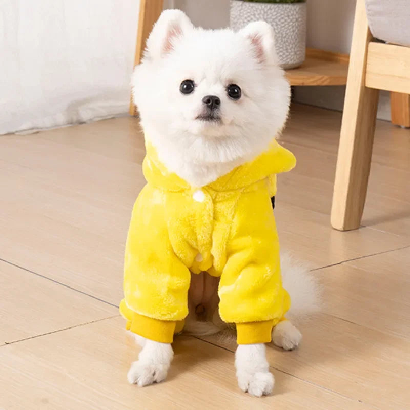 Pet Dog Clothes Soft Warm Fleece Dogs Jumpsuits Pet Clothing for Small Dogs Puppy Cats Hoodies Chihuahua Yorkshire Costume Coats