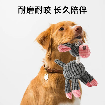 Toys, Dog-bite Toys, Dog-bite Sound-making Toys, Funny Donkeys, Tough and Tooth-grinding Pet Plush Toys