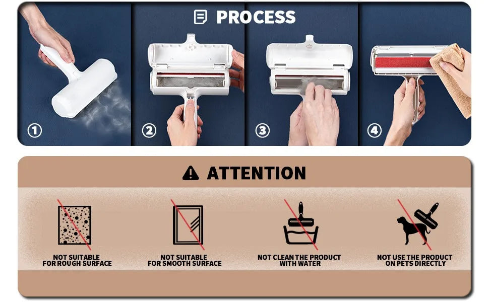 Pet Hair Remover Roller - Dog & Cat