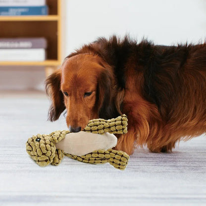 Pet Toys  Animals Shape Bite Resistant Squeaky Toys Teeth Grinding Plush Dog Toy for Small Large Puppy Pets Training Accessories