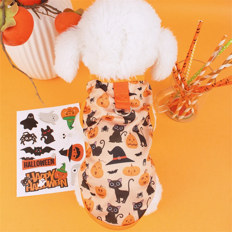 Pet Dog Clothes for Dog Pet Costume Clothes For Small Dogs Cat Vest T Shirts Chihuahua Cool Puppy Clothing For Kitty Halloween