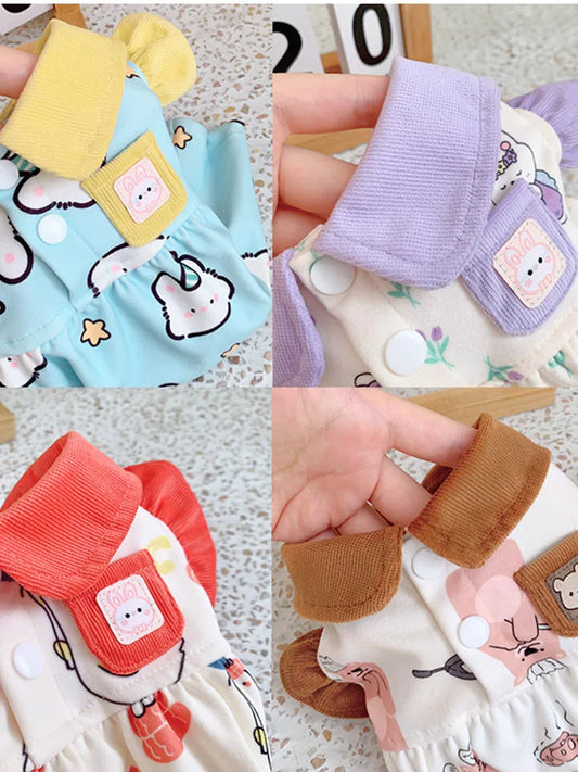 Pet Clothes Home Clothes for Small Dogs like Pomeranian Yorkie Bichon Four Feet Clothes Cotton Material All Seasons