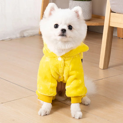 Pet Dog Clothes Soft Warm Fleece Dogs Jumpsuits Pet Clothing for Small Dogs Puppy Cats Hoodies Chihuahua Yorkshire Costume Coats