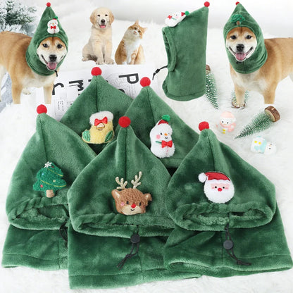Dog and cat Christmas hats, Christmas pet decoration hats, suitable for pet Christmas party costumes and supplies.