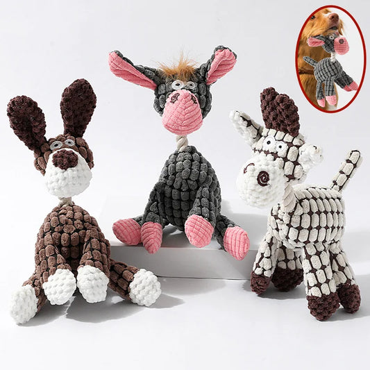 Toys, Dog-bite Toys, Dog-bite Sound-making Toys, Funny Donkeys, Tough and Tooth-grinding Pet Plush Toys