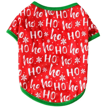 Pet Dog Christmas Shirt Clothes Xmas Vest Soft Shirts Holiday Small Dog Apparel Snowman Printed Puppy Costume for Cats or Dogs