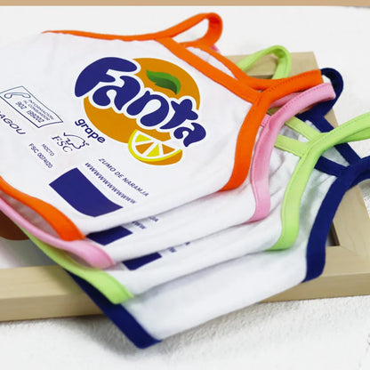 New Pet Clothing Thin Dog Clothes Soda Short Dog Camisole Ketong Grape Lemon Orange Print Pet Cat Clothing Puppy Clothes