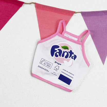 New Pet Clothing Thin Dog Clothes Soda Short Dog Camisole Ketong Grape Lemon Orange Print Pet Cat Clothing Puppy Clothes