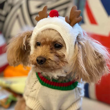 Christmas Dog Cat Pets Clothes Hat Scarf Costume Accessories Cosplay Props Navidad New Year Decor Christmas Party Pet Supplies