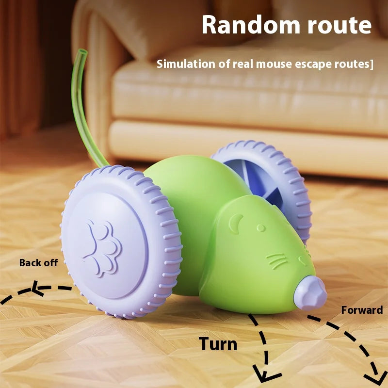 Electric Mouse Car Pet toys Interactive Cat Toy Rechargeable Automatic Teaser with Intelligent Obstacle Avoidance Pet Products
