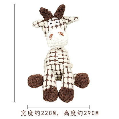 Pet Toys  Animals Shape Bite Resistant Squeaky Toys Teeth Grinding Plush Dog Toy for Small Large Puppy Pets Training Accessories