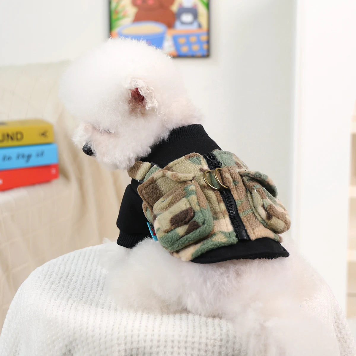 Puppy Clothes, Handsome Camouflage Clothes, Pet-friendly Outfits, Comfortable and Warm, Suitable for Puppies and Cats