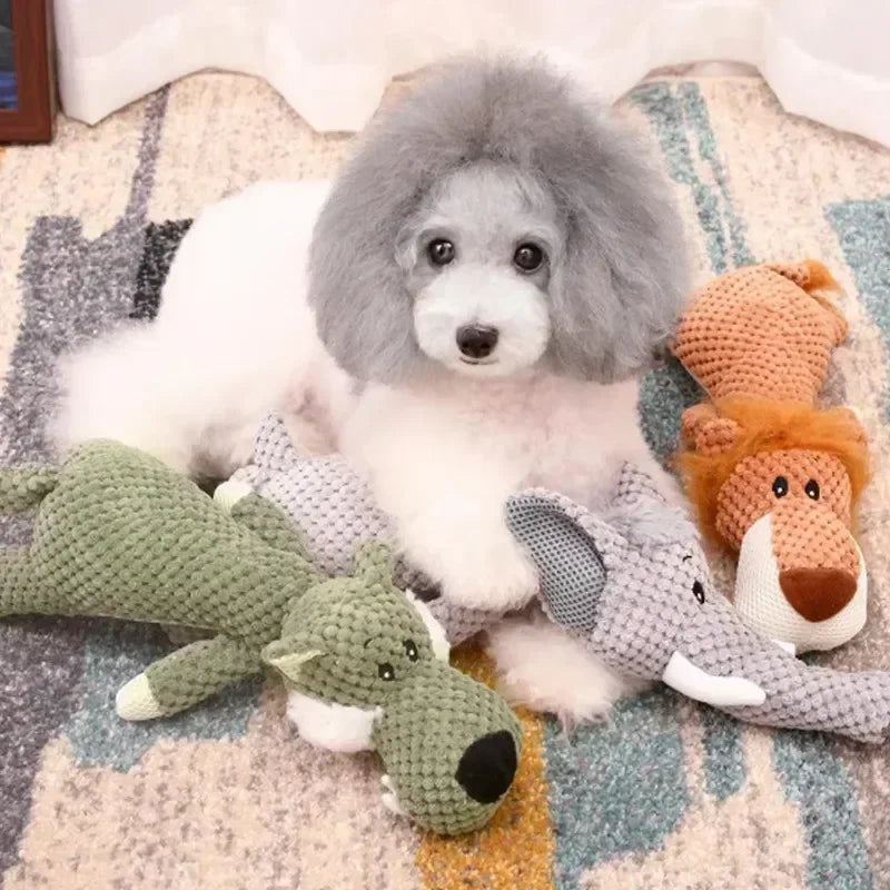 Pet Dog Toys for Large Dogs Cute Plush Squeak Stuffed Toys Fleece Durable Chewing Cute Soft Toys Pet Molar Toys Dogs Accessories