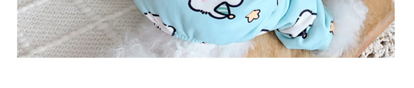 Pet Clothes Home Clothes for Small Dogs like Pomeranian Yorkie Bichon Four Feet Clothes Cotton Material All Seasons
