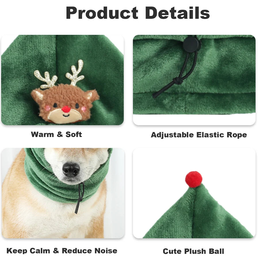 Dog and cat Christmas hats, Christmas pet decoration hats, suitable for pet Christmas party costumes and supplies.