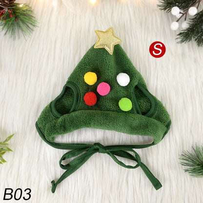 Christmas Dog Cat Pets Clothes Hat Scarf Costume Accessories Cosplay Props Navidad New Year Decor Christmas Party Pet Supplies