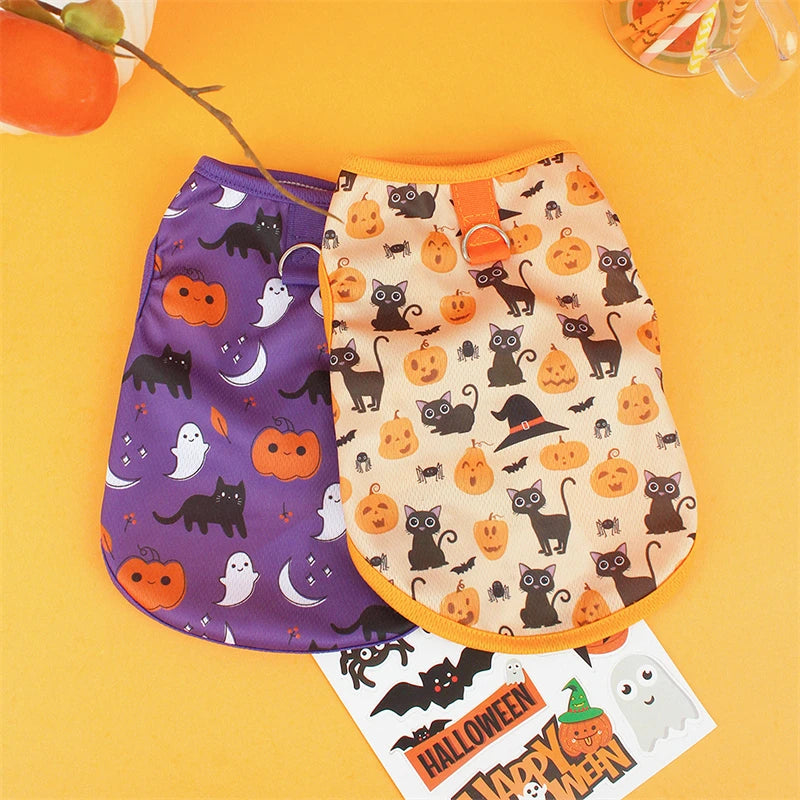 Pet Dog Clothes for Dog Pet Costume Clothes For Small Dogs Cat Vest T Shirts Chihuahua Cool Puppy Clothing For Kitty Halloween
