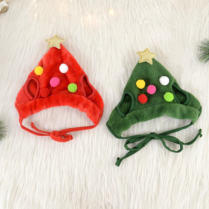 Christmas Dog Cat Pets Clothes Hat Scarf Costume Accessories Cosplay Props Navidad New Year Decor Christmas Party Pet Supplies