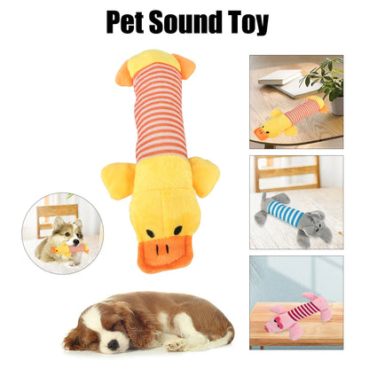 Fit for All Pets Dog Cat Fleece Toys Popular Squeak Chew Sound Dolls Elephant Duck Pig Pet Funny Plush Toys