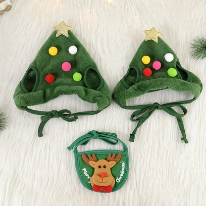 Christmas Dog Cat Pets Clothes Hat Scarf Costume Accessories Cosplay Props Navidad New Year Decor Christmas Party Pet Supplies